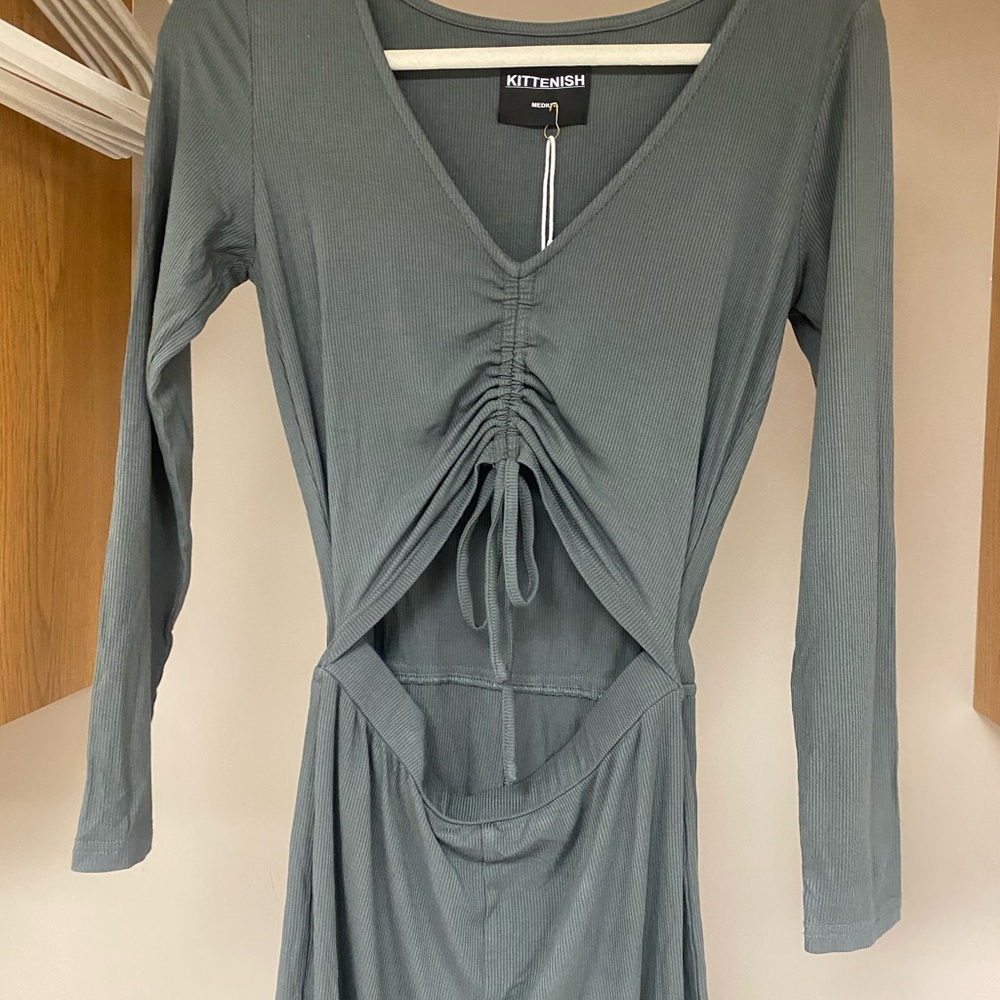 Kittenish Charcoal Casual Jumpsuit - Picture 5 of 9